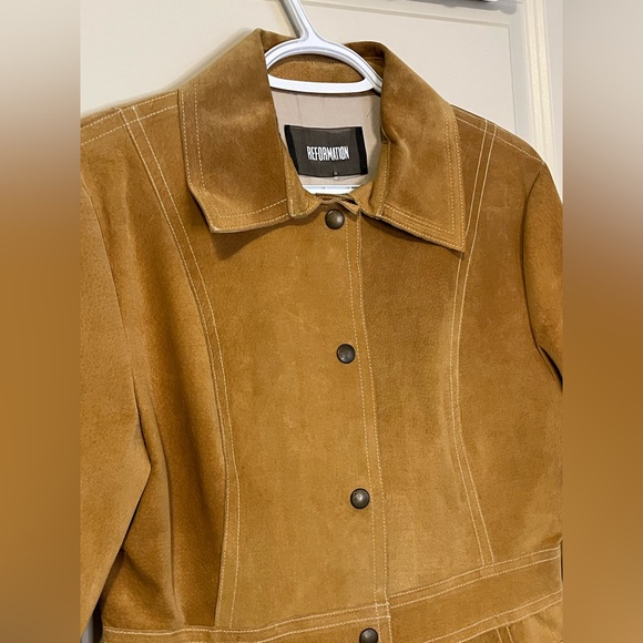 Reformation Dayle Suede Jacket Size Medium - Picture 3 of 15